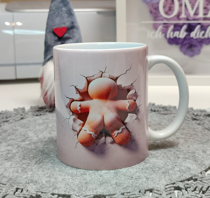 3D Lebkuchenmann Weihnachtstasse